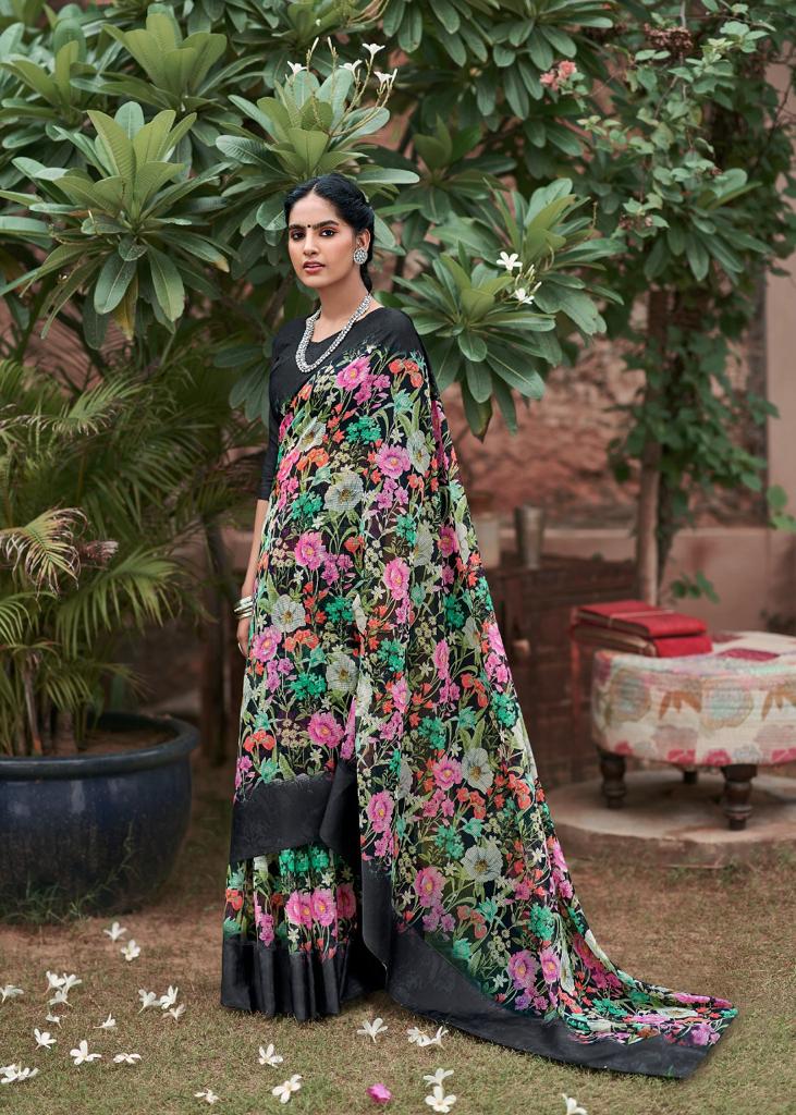 Lt Chitralekha Fancy Ethnic Wear Printed Georgette Designer Saree Collection